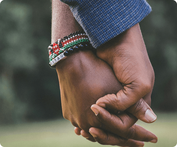 Couple silhouette at sunset